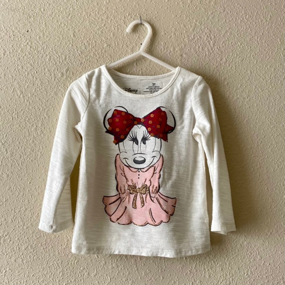 Disney Toddler Girl 2T Long Sleeve Minnie Mouse Tee